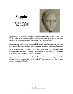Sappho Hero Biography
