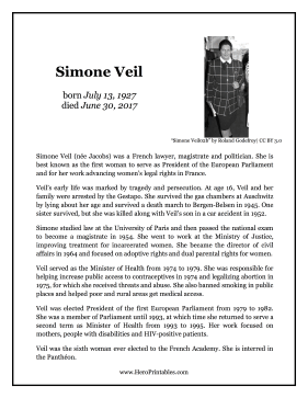 Simone Veil Hero Biography