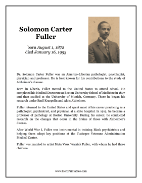 Solomon Carter Fuller Hero Biography