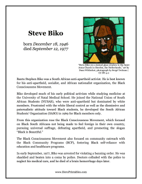 Steve Biko Hero Biography