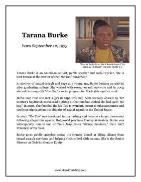 Tarana Burke Hero Biography
