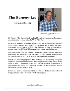Tim Berners-Lee Hero Biography