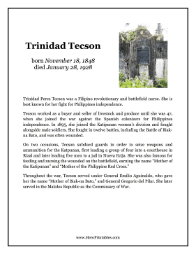 Trinidad Tecson Hero Biography