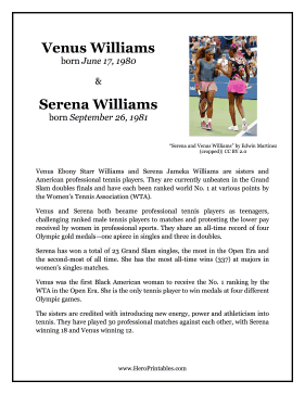 Venus And Serena Williams Hero Biography