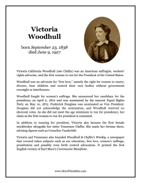 Victoria Woodhull Hero Biography
