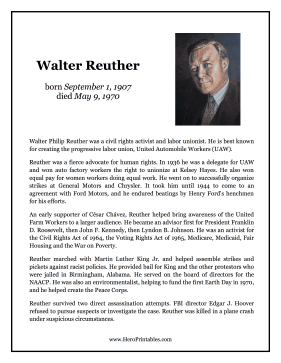Walter Reuther Hero Biography