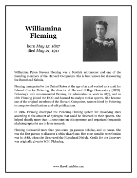 Williamina Fleming Hero Biography