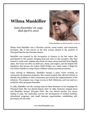 Wilma Mankiller Hero Biography