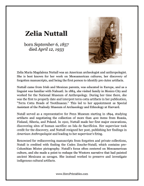 Zelia Nuttall Hero Biography