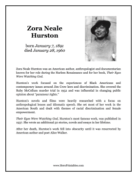 Zora Neale Hurston Hero Biography