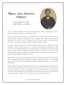 Mary Ann Brown Patten