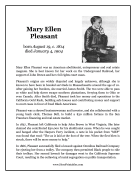 Mary Ellen Pleasant Report Template