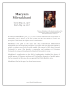 Maryam Mirzakhani