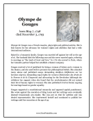 Olympe de Gouges Report Template