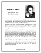 Pearl S Buck Report Template
