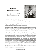 Queen Liliuokalani Report Template