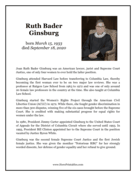 Ruth Bader Ginsburg