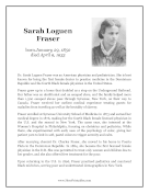 Sarah Loguen Fraser
