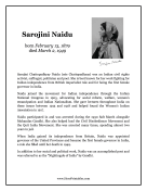 Sarojini Naidu Report Template