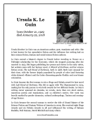Ursula K Le Guin